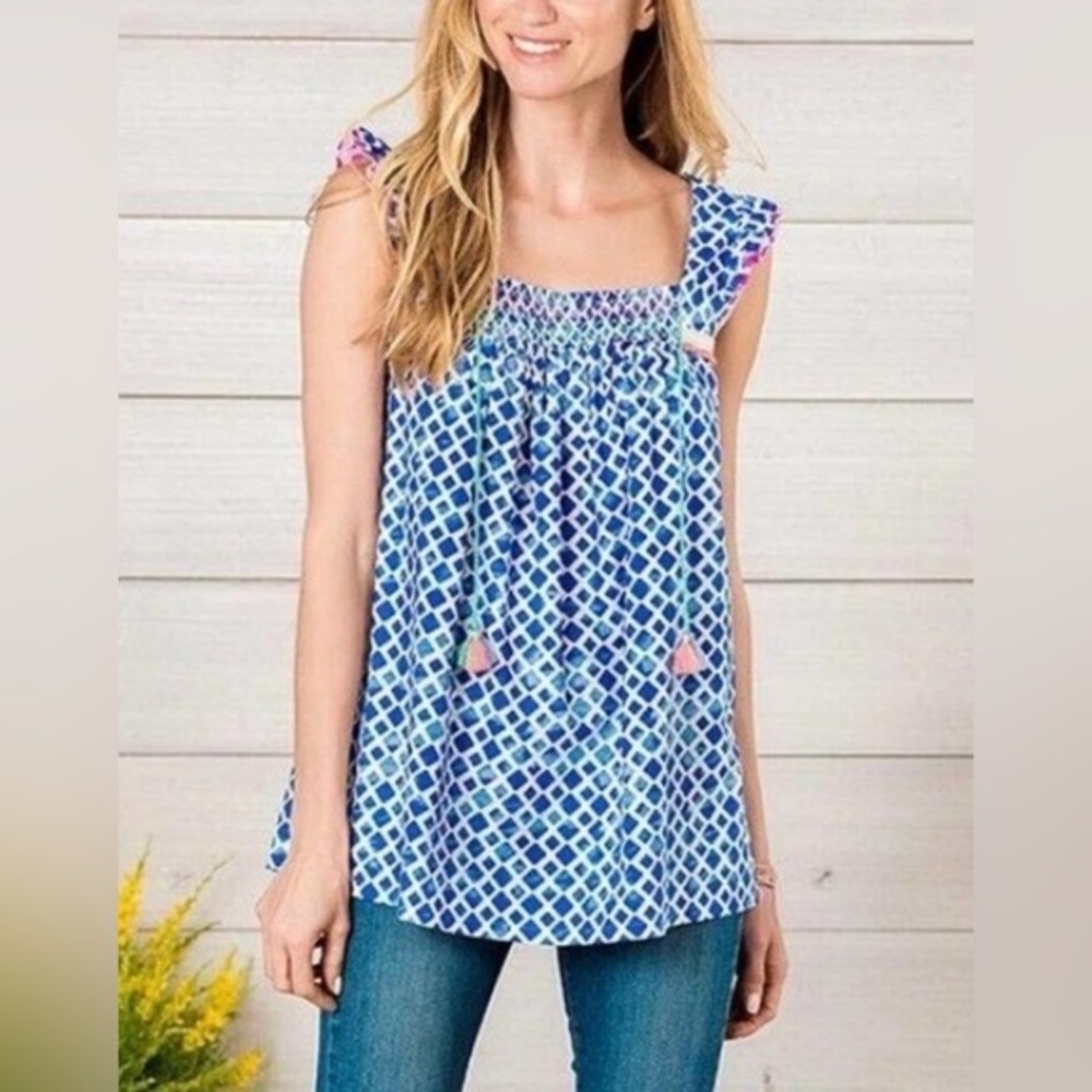 Matilda Jane Wandering Waters Smocked Baby Doll Top